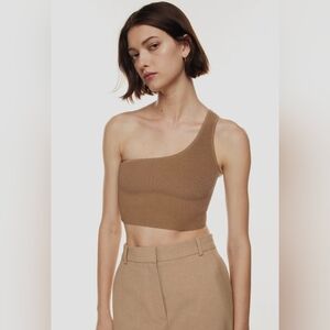 Aritzia Babaton Sculpt Knit One-Shoulder Cropped Tight-fit, one-shoulder top